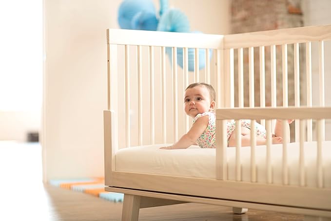 Naturepedic Organic Crib Mattress Sheet - Crib Fitted Sheet for Standard Crib Mattress - Soft and Breathable Cotton Crib Sheet - Ivory - 52"x28"