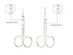 Pack of 2 Curved & Rounded Blunt Tip TSA Stainless Steel Small Scissors for Eyebrows & Eyelashes for Beard Trimming & Moustache, Baby Scissors for Nails, Nose & Facial Hair Scissor.