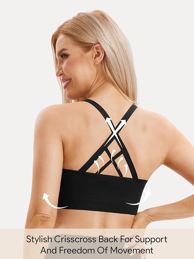 Angelhood Nursing Bras for Breastfeeding, Seamless Nursing Sports Bra Support Yoga Maternity Bras Pregnancy Sleep Bralette