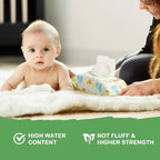 HAPPY BUM Baby Wipe Wet Wipes, Baby Wipes Unscented, 8 Packs, 640 Count