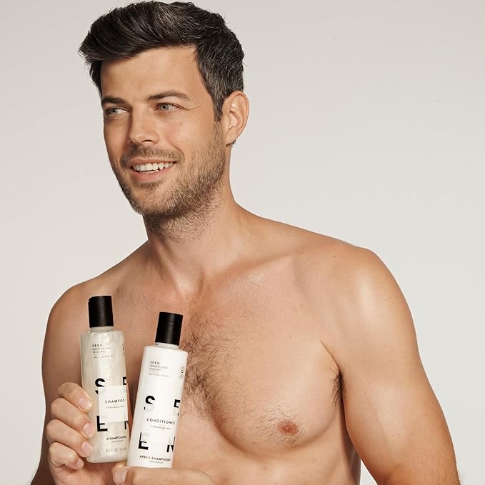 SEEN Shampoo & Conditioner Bundle, Fragrance-Free - Non-Comedogenic & Sulfate-Free Hair Care - Dermatologist-Developed, Safe for Sensitive, Eczema & Acne-Prone Skin