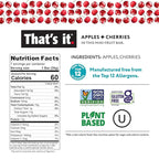 That's it. Mini Fruit Bars (Variety 35 Pack) No Sugar Added, Plant-Based, Vegan & Gluten Free, Breakfast Bar, Paleo, for Children & Adults, Non GMO, Fiber (7 Blueberry, 7 Cherry, 7 Fig, 7 Mango, 7 Strawberry)