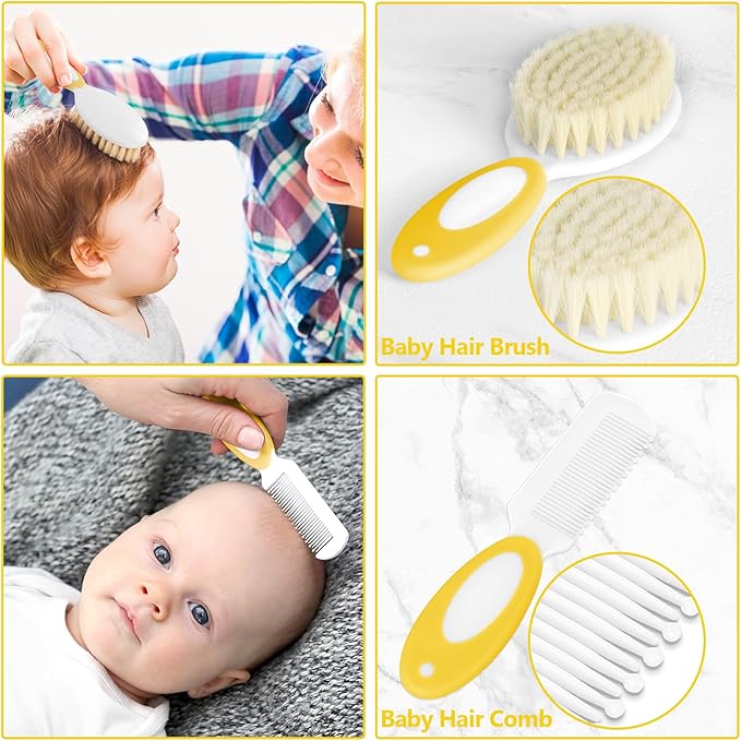 Baby Healthcare and Grooming Kit for Newborn Kids, 31PCS Upgraded Safety Baby Care Kit, Newborn Nursery Health Care Set, Baby Care Products (Yellow)