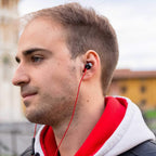 LUDOS Clamor USB C Headphones for iPhone 16 15 Pro Max Plus iPad Pro, 5 Years Warranty, USB-C Earbuds for Samsung Galaxy S24 S23 Ultra S22 S21 FE S20 A55 A54 A53, USB Type C Earphones - Red