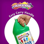 Colorations Paraben-Free Tempera Paint for Kids - 1 Gallon, Vibrant Green. Non-Toxic and Made in the USA, Classroom Must Haves, Bulk Arts and Crafts Supplies