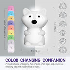 Lumipets Remote Control Silicone Night Light for Kids - Fox Design with 9 Soft Colors & Sleep Timer - Rechargeable, Battery-Operated Lamp for Bedroom | Baby Nursery, Toddler, Girls, Boys