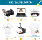 4 Pack Toddler Blank Sublimation T-Shirt,Modal Crew Neck Short Sleeve, T-Shirt for Kids Baby Children