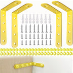Anti Tip Furniture Anchors for Baby Pet Proofing,Furniture Wall Anchor Furniture Dresser Bookshelf Falling Prevention Device for Children (Yellow)