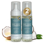 SoCal Suds & Company Gentle Botanical Baby Wash for Sensitive Skin - 2-in-1 Organic Foaming Shampoo & Body Wash - Clean Natural Nourishing Castile Soap Ingredients - Fragrance Free (Pack of 1), 6 oz