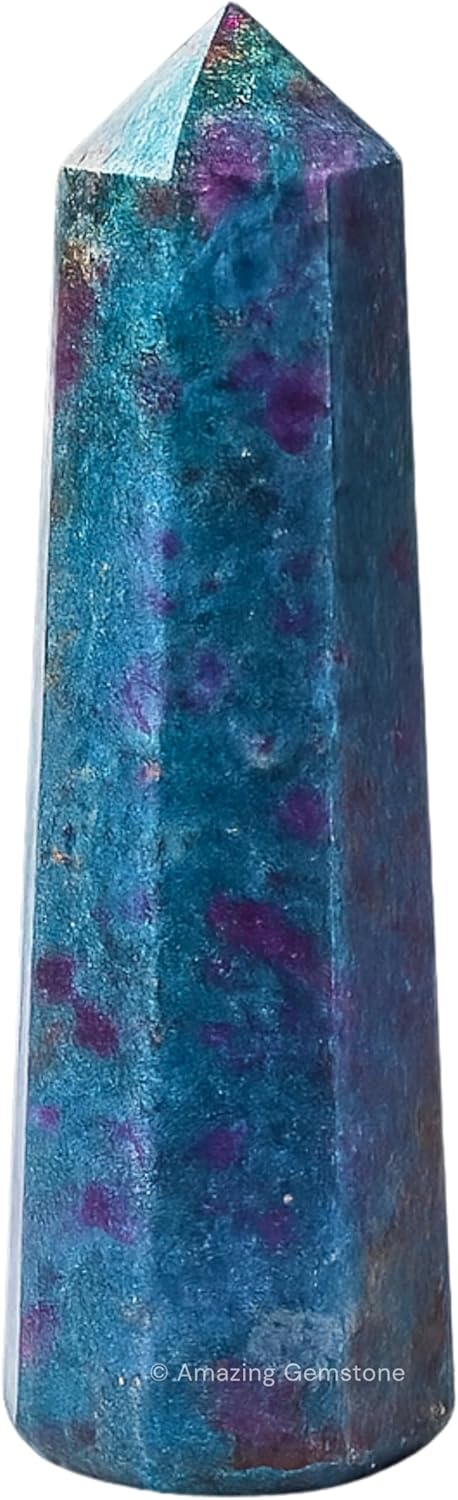 Amazing Gemstone Ruby Kyanite Crystal Towers - Natural Healing Crystal Point Obelisk for Reiki Healing and Crystal Grid (2 Inch to 3 Inch)