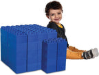 Big Blocks for Kids Ages 4-8 — Indoor & Outdoor Blocks Kids Games — Blue Large Building Blocks - 48 pc
