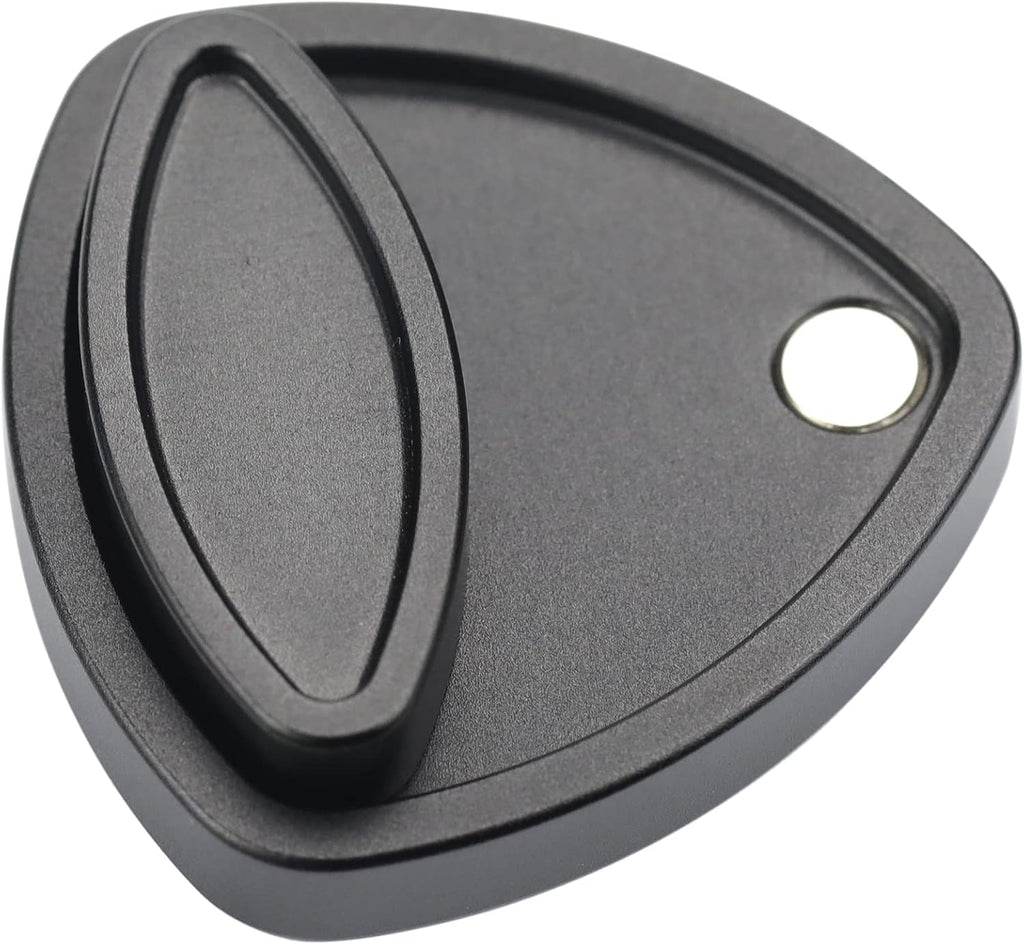 FREELOVE Pivot Magnetic Fidget Slider, Metal Worry Coin Haptic Clicker for Adults, Triangle Rotation Kinetic Toy Mechanical Sound EDC, Autism Sensory ADHD Anxiety Focus Meditation (Aluminum Black)