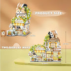 Streetscape Cafe Mini Building Set, 1770 PCS Mini Brick Building Cafe Set (for Boys Girls 6+)