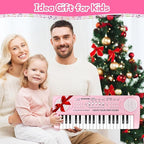 Kids Toddler Toy Piano Keyboard, 37 Key Pink Pianos for Kid Music Toys Instruments with Microphone for 3 4 5 6 7 8 Year Old Girl Boy Birthday/Christmas Day Gift