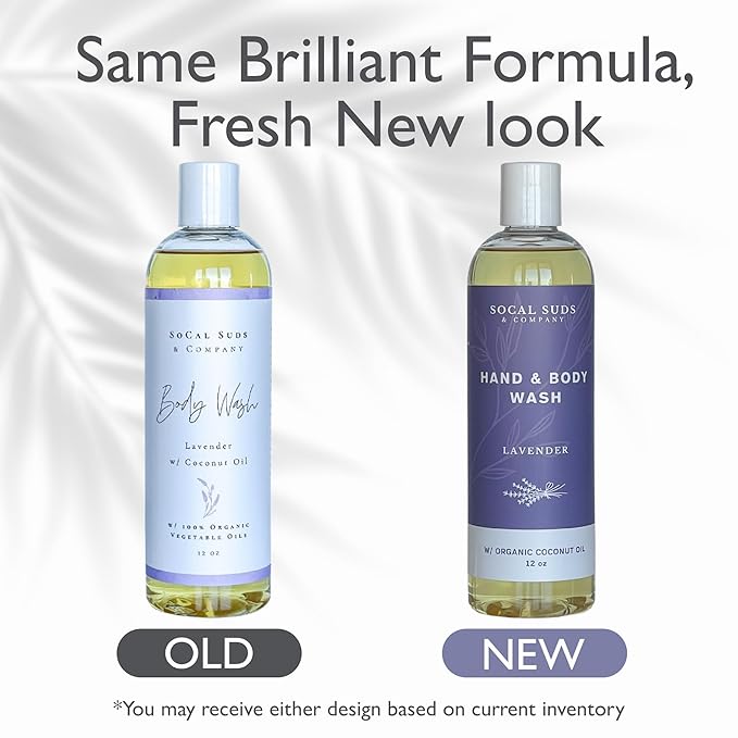 SoCal Suds & Company Baby Shampoo & Body Wash, 2-in-1 Organic Gel - Gentle Castile Soap with Vitamin-Infused Oils & Botanicals - Natural Care for Sensitive Skin Hypoallergenic - 12oz Lavender 2-Pack