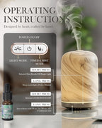 Aromatherapy Diffuser – Ultrasonic Essential Oil Diffuser, Health Night Light, Timer & Auto Shut-Off, BPA-Free, 120ml Diffusers for Home, Office, or Spa