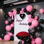 140pcs Pink Round Balloons Different Sizes 18 12 10 5 Inch Latex Balloons for Arch Decoration Party Balloon Kit for Graduation Birthday Party Wedding Balloon Baby Shower Decoration