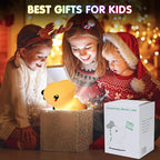 Night Light for Kids, 7 Color Changing BPA-Free Silicone Lamp with Touch Control, Eye Protection, Rechargeable Battery, Soft & Safe Nursery Lamp for Boys & Girls (Dinosaur)