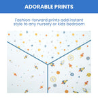 Delta Children Fitted Crib Sheets for Girls and Boys - Crib Sheet for Standard Crib and Toddler Mattresses - 28x52 Inch (Pack of 3), Space Exploration