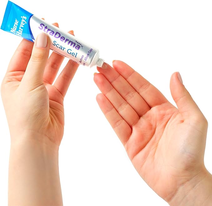 Nurse Harvey's Straderma 40gr/1.41 fl oz (Advanced Scar Gel, Wound and Spot Gel, Burn & Sun Scar Gel, Scar Removal Gel for C-Section, Stretch Marks, Acne, Surgery, Old and New Scars)