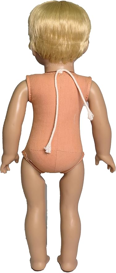 American Fashion World 18-Inch 'Caden' Blonde Hair Vinyl Posable Boy Doll with Dark Blue Eyes | Undressed Doll | Premium Quality & Design