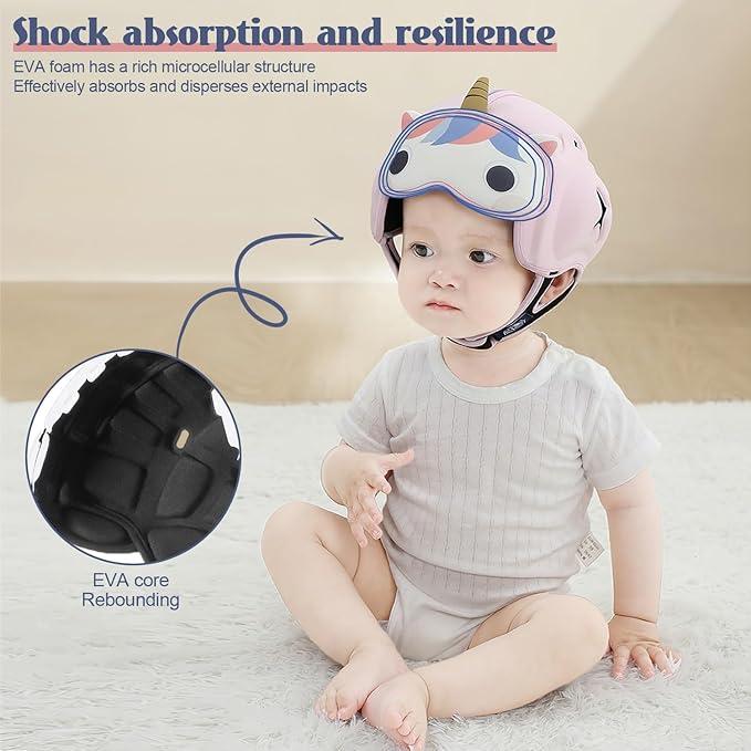 MamboBaby Head Protector Helmet, Breathable Baby Head Protector for Crawling and Walking, Infant Soft Helmet, Anti-Collision, Ultra-Lightweight, Expandable and Adjustable Age 10-24 Months