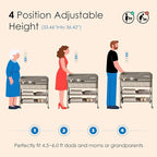 Sweeby Portable Baby Changing Table, Foldable Diaper Changing Station with Waterproof Pad, Mobile Nursery Organizer for Infant & Newborn Essentials, Grey