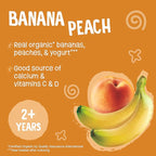 Earth's Best Organic Yogurt Smoothie Pouches, 24+ Months, Fruit Yogurt Smoothie for Toddlers 24 Months and Up, Banana Peach, 4.2 Ounce Resealable Pouch (Pack of 12)