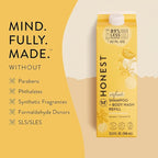 The Honest Company 2-in-1 Cleansing Shampoo + Body Wash Refill Carton | Gentle for Baby | Naturally Derived, Tear-free, Hypoallergenic | Citrus Vanilla Refresh, 32 fl oz