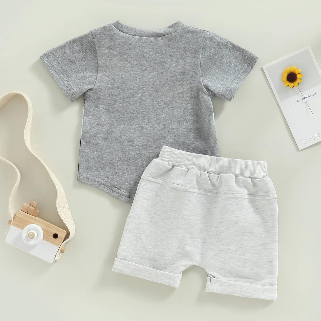 Mubineo Infant Toddler Baby Boy Summer T Shirt Shorts Outfits Short Sleeve Tee Tops Clothes Set