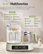 Feekaa Multifunctional Baby Bottle Warmer, Steamer and Dryer, 44oz Baby Formula Kettle Combo, Bottle Warmer for Breastmilk with Temperature Control, Water Warmer for Baby Formula, Electric Milk Warmer