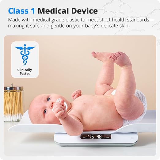 Greater Goods Medical-Grade Baby Scale – Digital Infant & Toddler Scale, 66 lb Capacity, Wiggle-Proof Accuracy, Safe for Delicate Baby Skin
