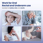 Femometer Thermometer for Adults and Kids, Digital Thermometer with Fever Alert, Memory Recall, C/F Switchable, for Oral, Rectal or Under Arm Use, Klein Blue