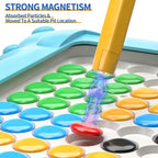 2-IN-1 Large Magnetic Drawing Board for Toddlers Kids, Magnetic Color and Number Maze, Magnetic Dot Art Board for Kids, Montessori Education Travel Toys for Boys Girls Age 3 4 5 6 7 8 Years Old