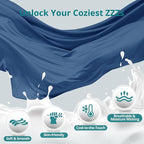 Sasttie Pregnancy Pillows for Sleeping, Jumbo U Shaped Cooling Full Body Pillow with Removable Cover, Pregnant Women Must Haves, Maternity Essential, Navy