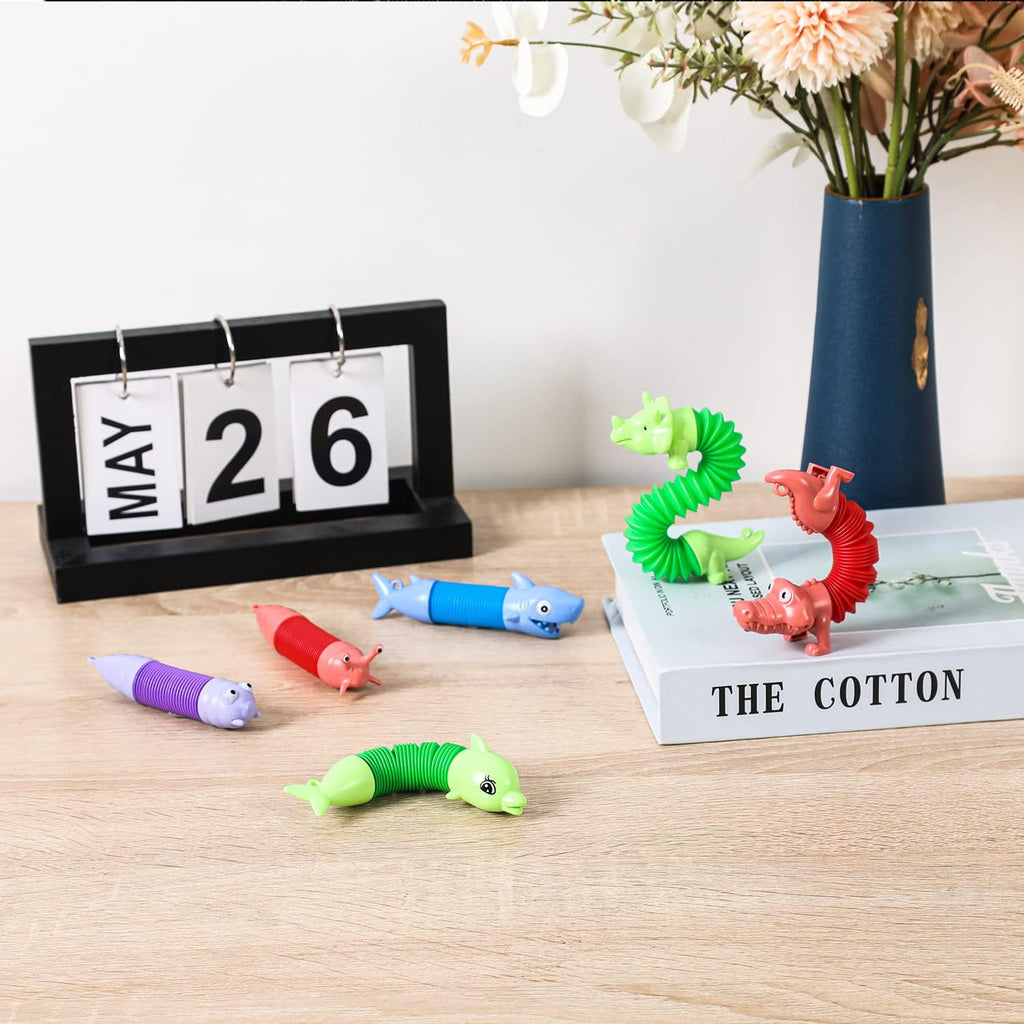 Animal pop Tubes,Toys for Kids,Toddler Travel Toys,Toddler Sensory Toys,figette Toys,Fidget Toys for Kids,Small Toys,Treasure Box prizes,Little Toys,Small Toys for Kids prizes