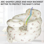 Baby Inflatable Seat for Babies 3-36 Months, Built in Air Pump, Bear Baby Support Seat Summer Toddler Chair for Sitting Up, Baby Shower Chair Floor Seater, Infant Back Support Sofa, Green