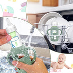 3 Pack Silicone Sleeves for Dr. Brown's Glass Baby Bottles - Drop Protection Baby Bottle Sleeves,Compatible with Dr. Brown's Newborn Glass Bottles,with Silicone Handles,4 oz