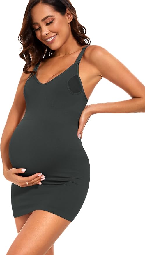 GXXGE Nursing Bra Pumping Bra Hands Free Maternity Nursing Tank Cami for Breastfeeding with Adjustable Straps