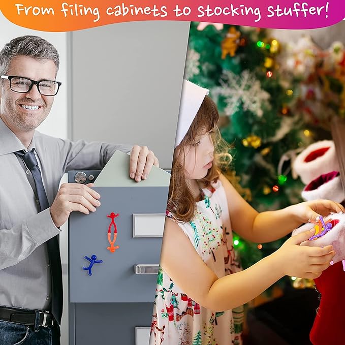 MAGMEN Classic Magnetic Fidget Toy Figures for Kids 3-8, Toddlers & Boys Girls | 10-Piece Solid Set for Travel, Road Trip, Desk & Stocking Stuffer Gifts.