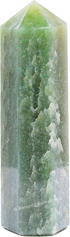Amazing Gemstone Large Green Aventurine Crystal Towers ~ Natural Healing Crystal Point Obelisk for Reiki Healing and Crystal Grid (5.5 to 6 INCH)