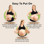 2-in-1 Maternity Belly Bands for Pregnant Women - Easy to Use Pregnancy Belly Support Band for Back, Pelvic, Hip, Adjustable Maternity Belt Support, Comfortable & Soft (Classic Ivory, One Size)