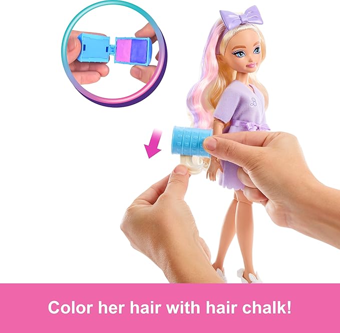 Barbie Dream GET Ready Malibu” Fashion Doll with Stylized Hair, Including Surprise Hair Accessories & 15+ Looks
