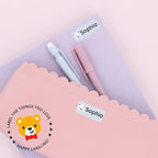 Personalized Name Labels for Kids (60) – Custom Waterproof & Durable Stickers for Clothing, Daycare, Office & School Supplies - Babyanimals