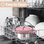 BUSOHA 2 Pack Stainless Steel Toddler Snack Cups - 9 OZ Spill-Proof Baby Snack Containers with Silicone Catcher and Lid Travel Snack Containers for Kids Dishwasher Safe Food Grade Silicone