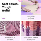 MioTetto Foam Floor Tiles for Kids - Non-Toxic Soft Comfortable Baby Play Mat, Thick Tummy Time Mat, Interlocking Foam Tiles for Development & Crawling, Soft Cushioned Play mat for Babies 6-12 Months