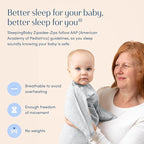 SleepingBaby Zipadee-Zip Transition Swaddle - Cozy Baby Swaddling Blanket with Zipper Convenience - Roomy Wearable Blanket for Easy Diaper Changes - 12-24 Month - Recharge Silver Heather