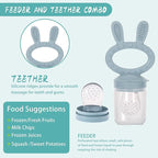 WAJIAYON Baby Breastmilk Popsicle Molds & Baby Fruit Feeder (3 Pack), Baby Food Freezer Tray Storage Containers, Silicone Teething Pacifier Feeder and Teether for Babies,Baby Feeder - Green