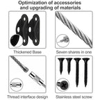 Furniture Anchors for Baby Proofing, Anti Tip Furniture Anchor Securing 420lbs Tension Earthquake Resistant Metal Furniture Wall Anchor Prevent Baby Pet from Falling Furniture（12 Pack，Black）