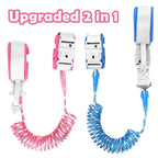 Accmor Toddler Leash with Key Lock, 2 in 1 Upgraded Anti Lost Wrist Link, 2 Packs Reflective Baby Leash with 360 Degree Rotating Connector and Adjustable Bracelet for Babies Boys Girls (6.56ft)